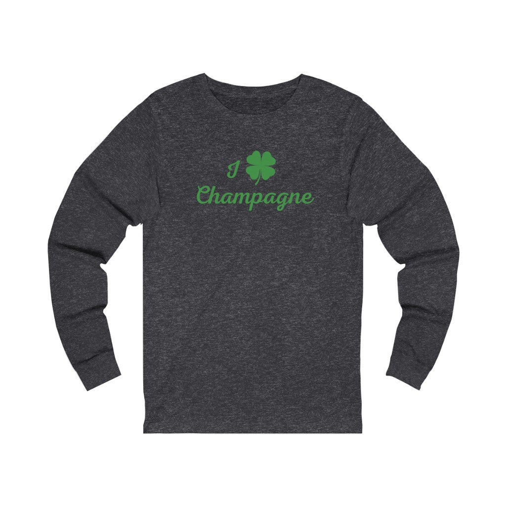 Shamrock Love - Unisex Jersey Long Sleeve Tee - Bubbles Make Me Happy