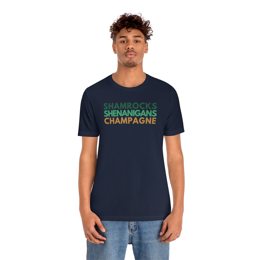 Shamrocks - Unisex Jersey Short Sleeve Tee - Bubbles Make Me Happy