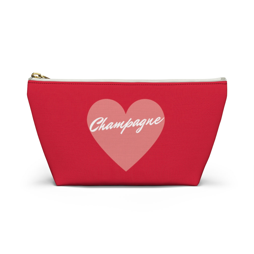 Heart - Accessory Pouch w T-bottom - Bubbles Make Me Happy