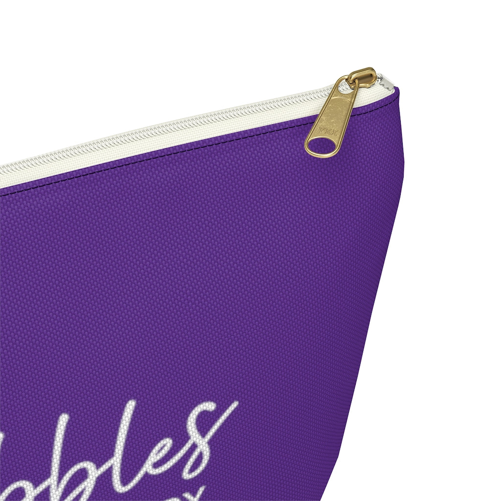Bubbles - Deep Violet Accessory Pouch w T-bottom - Bubbles Make Me Happy