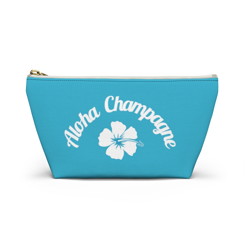 Aloha - Aqua Accessory Pouch w T-bottom - Bubbles Make Me Happy