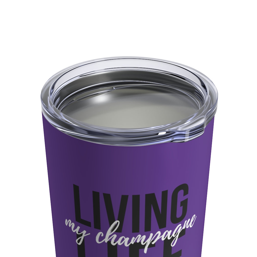 Living - Deep Violet Tumbler 10oz - Bubbles Make Me Happy
