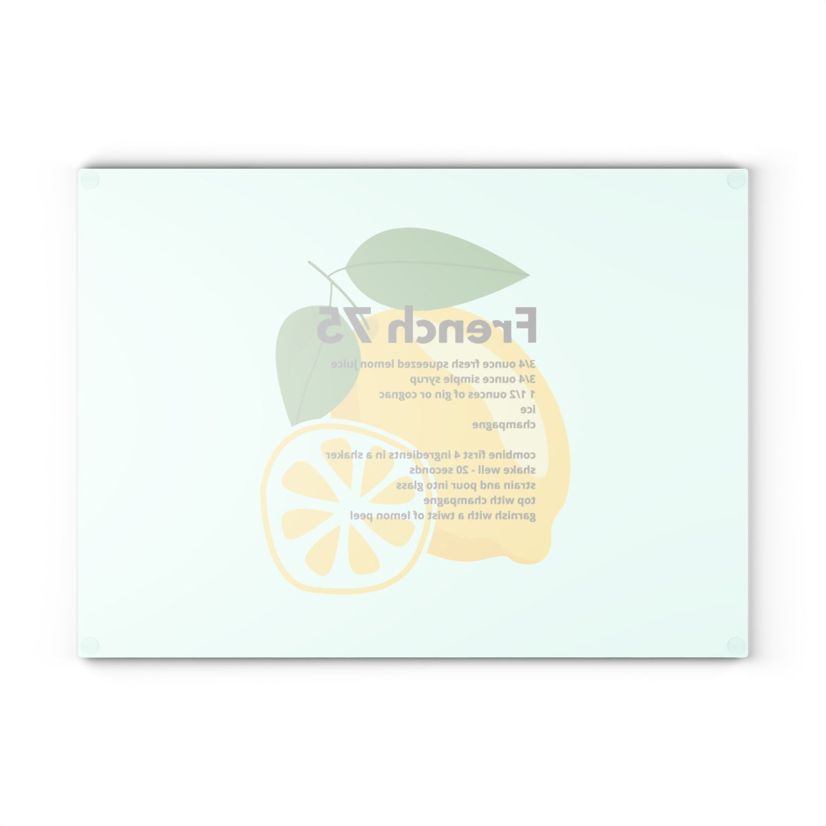 French 75 - Glass Cutting Board - Bubbles Make Me Happy