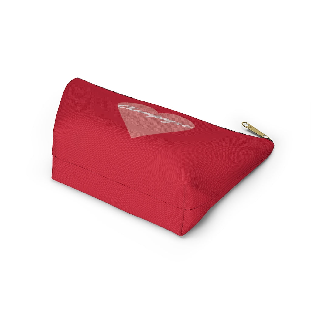 Heart - Accessory Pouch w T-bottom - Bubbles Make Me Happy