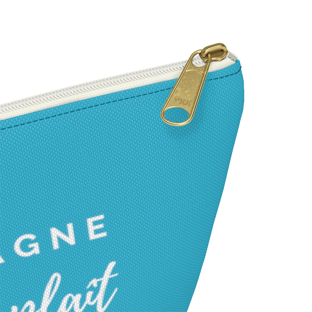 S'il Vous Plaît - Aqua Accessory Pouch w T-bottom - Bubbles Make Me Happy