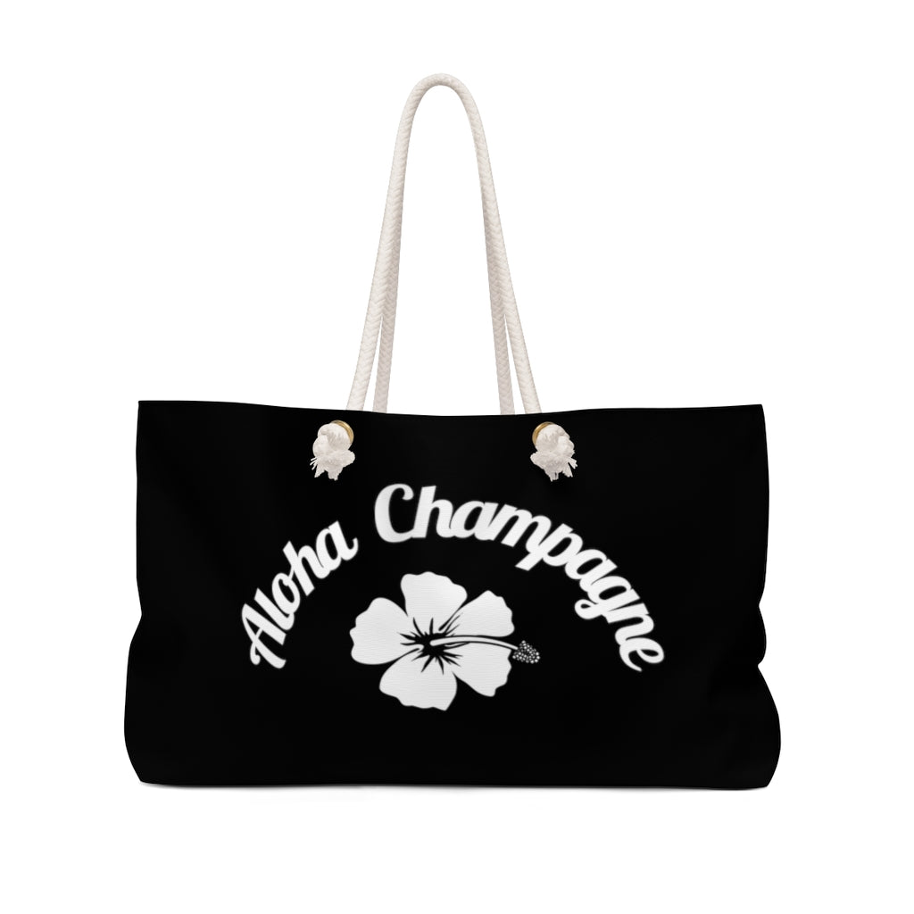Aloha - Black Weekender Bag - Bubbles Make Me Happy