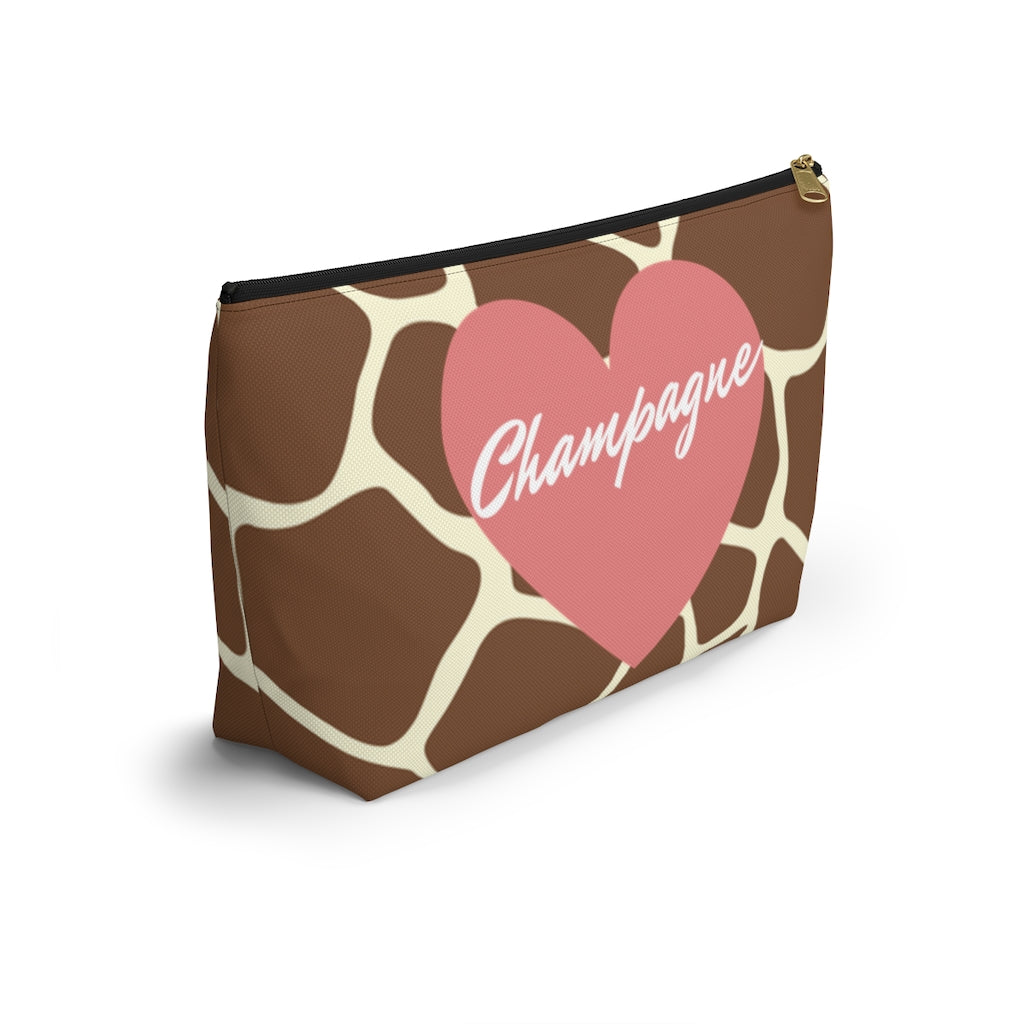Giraffe - Accessory Pouch w T-bottom - Bubbles Make Me Happy