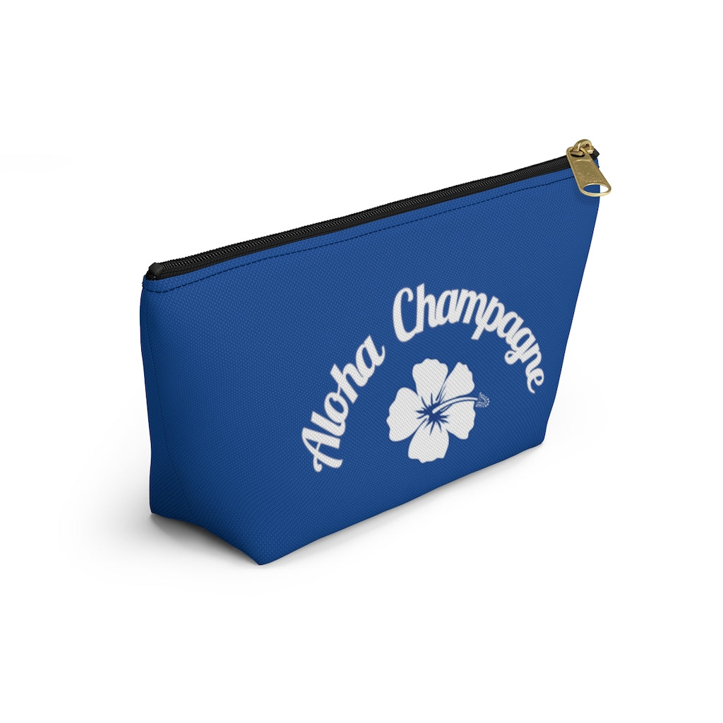 Aloha - Deep Blue Accessory Pouch w T-bottom - Bubbles Make Me Happy