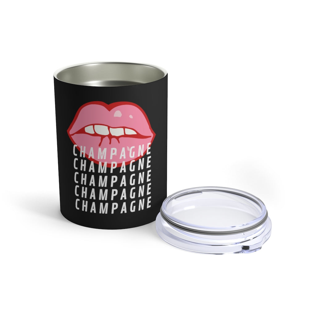 Mouth - Black Tumbler 10oz - Bubbles Make Me Happy