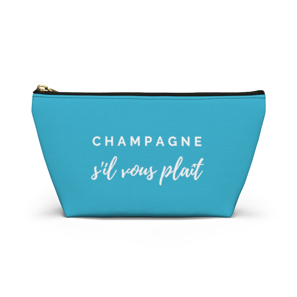 S'il Vous Plaît - Aqua Accessory Pouch w T-bottom - Bubbles Make Me Happy