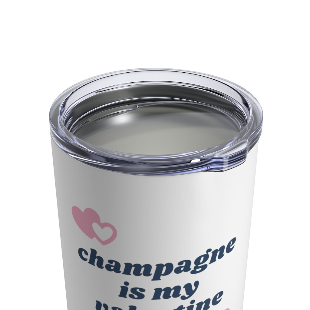 Valentine - White Tumbler 10oz - Bubbles Make Me Happy