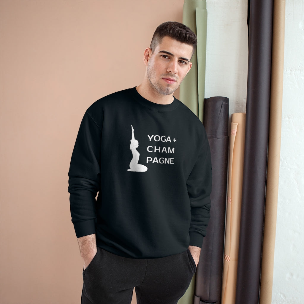 Yoga Pose - Champion Unisex Sweatshirt - Bubbles Make Me Happy