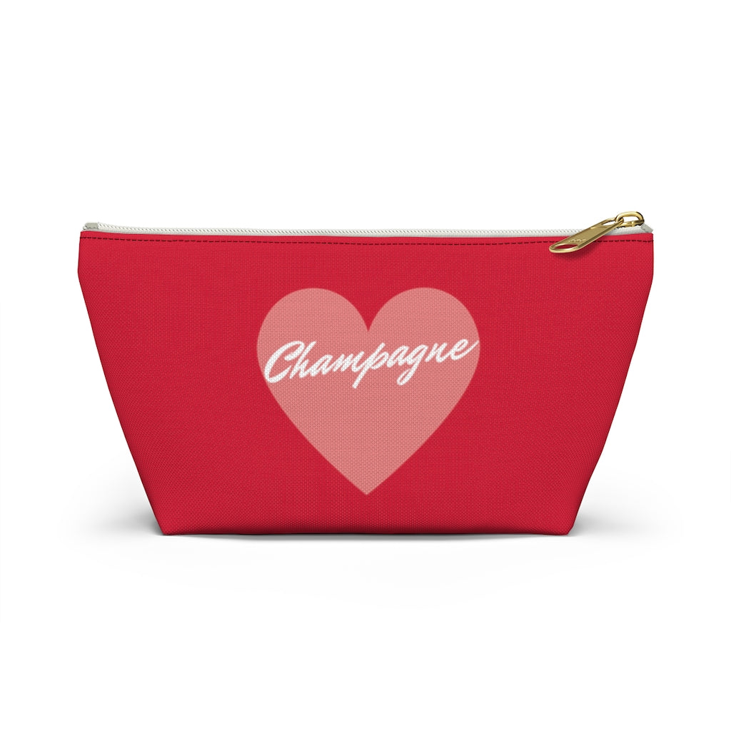 Heart - Accessory Pouch w T-bottom - Bubbles Make Me Happy