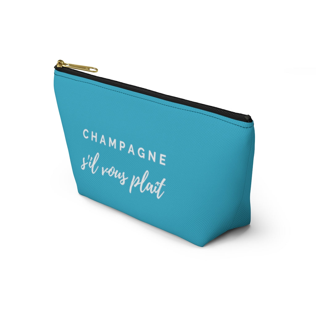 S'il Vous Plaît - Aqua Accessory Pouch w T-bottom - Bubbles Make Me Happy