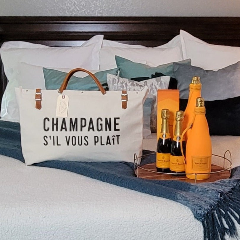 Champagne S'il Vous Plaît - Forestbound Utility Overnight Bag - Bubbles Make Me Happy