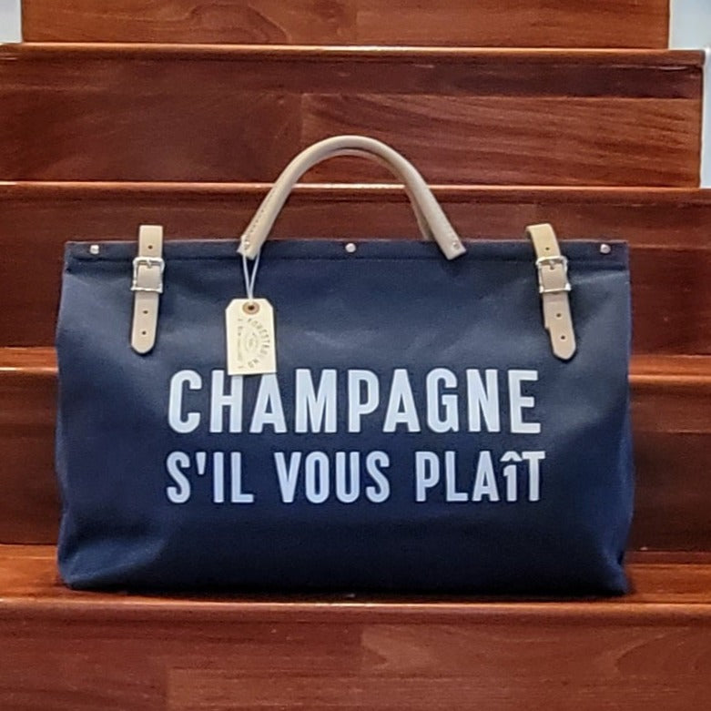 SVP - Navy Forestbound Utility Overnight Bag - Bubbles Make Me Happy