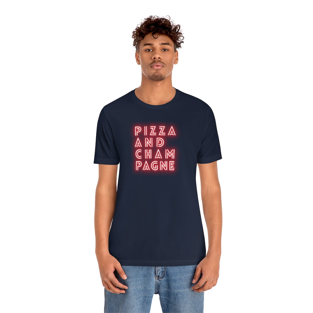 Pizza - Unisex Jersey Short Sleeve Tee - Bubbles Make Me Happy