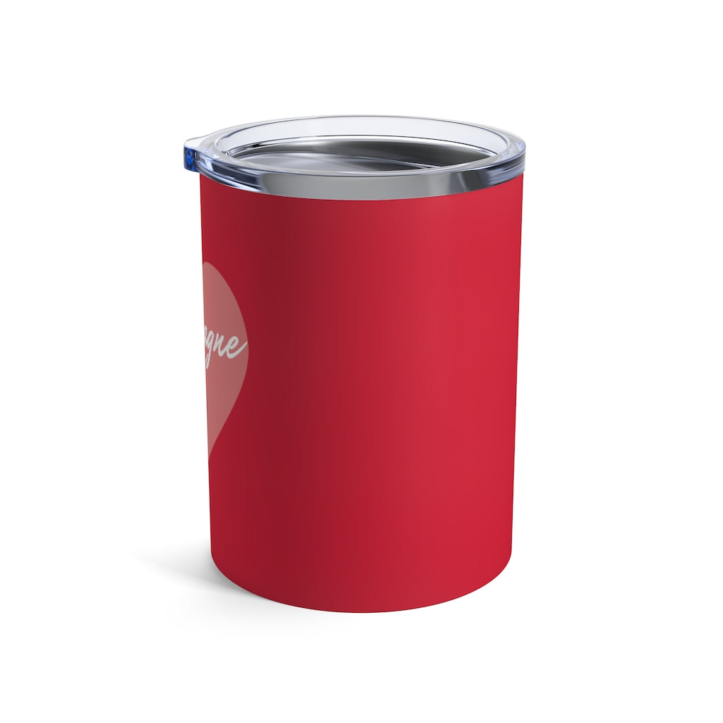 Heart - Brick Red Tumbler 10oz - Bubbles Make Me Happy