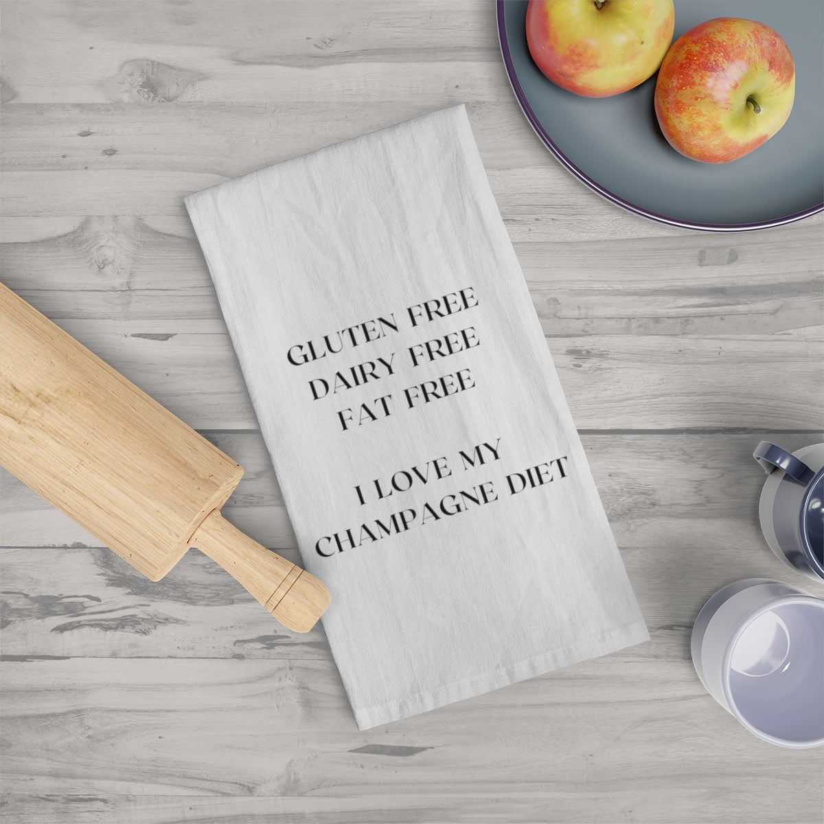 My Champagne Diet - Tea Towel - Bubbles Make Me Happy