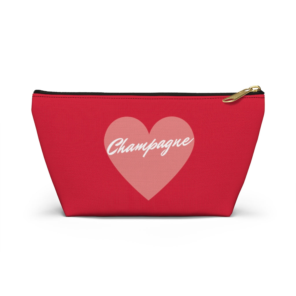 Heart - Accessory Pouch w T-bottom - Bubbles Make Me Happy