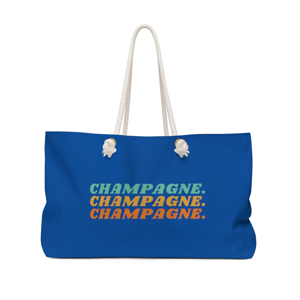 Champagne - Weekender Bag - Bubbles Make Me Happy
