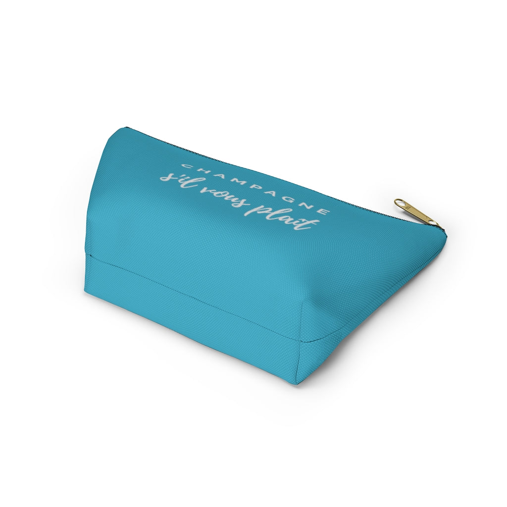 S'il Vous Plaît - Aqua Accessory Pouch w T-bottom - Bubbles Make Me Happy