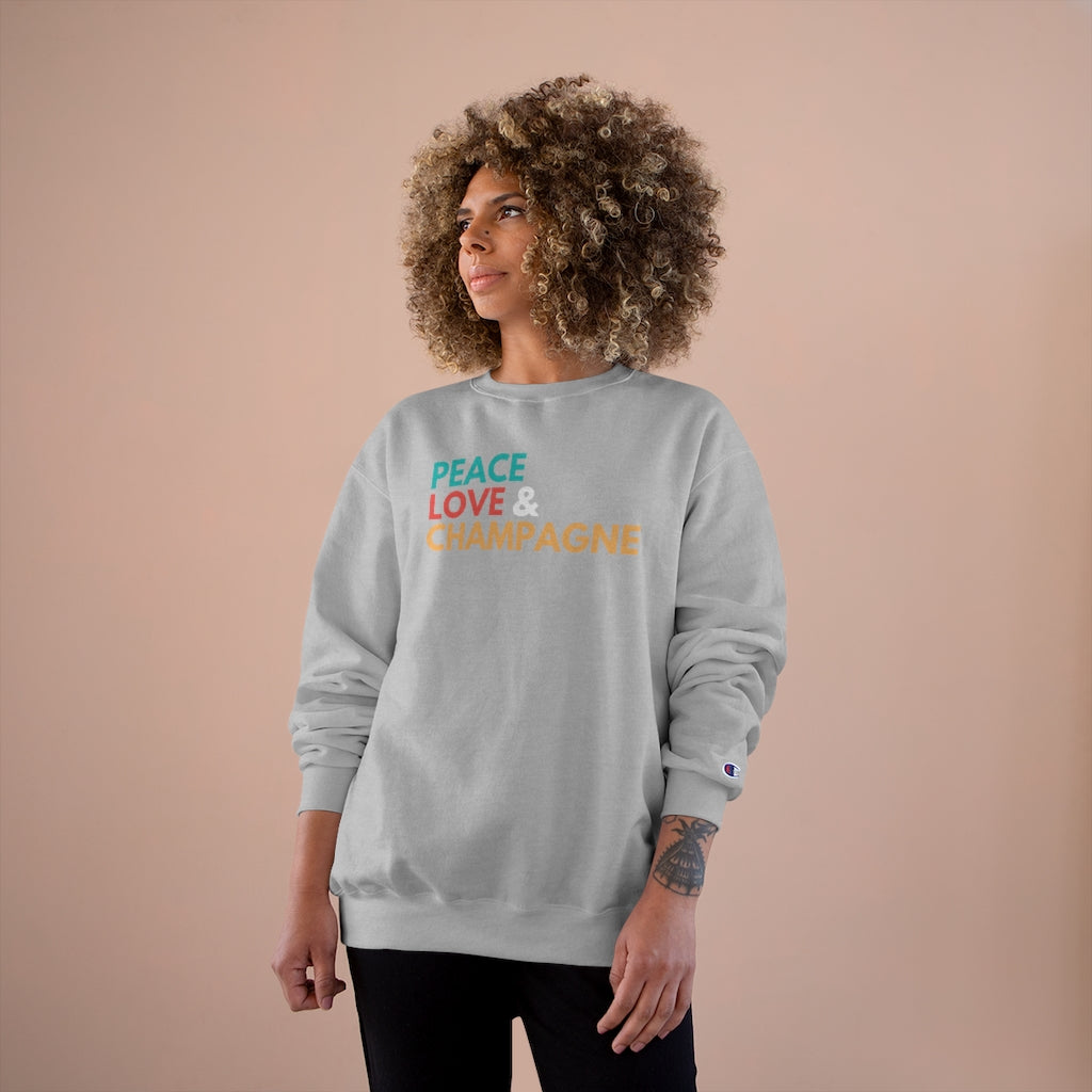 Peace - Champion Unisex Sweatshirt - Bubbles Make Me Happy