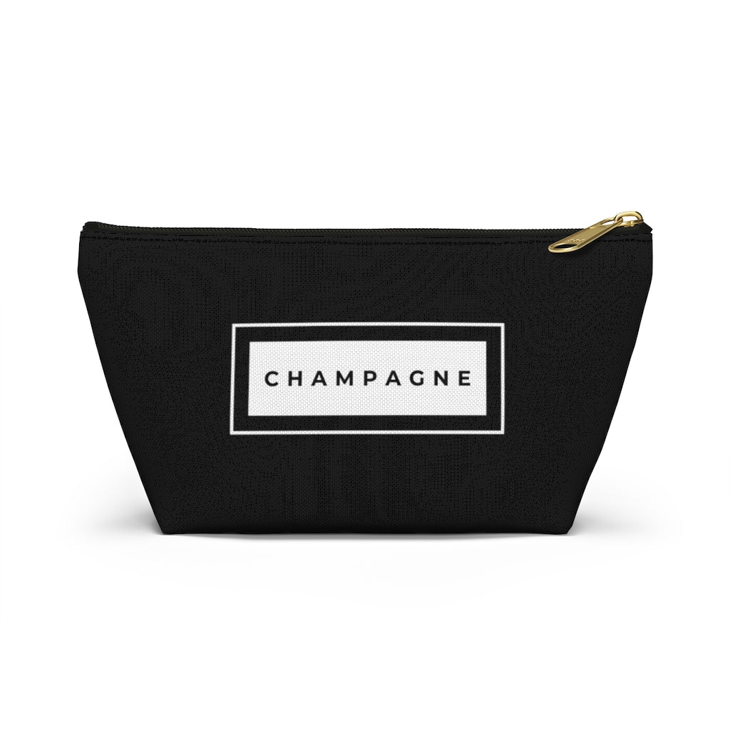 Champagne Classic - Accessory Pouch w T-bottom - Bubbles Make Me Happy
