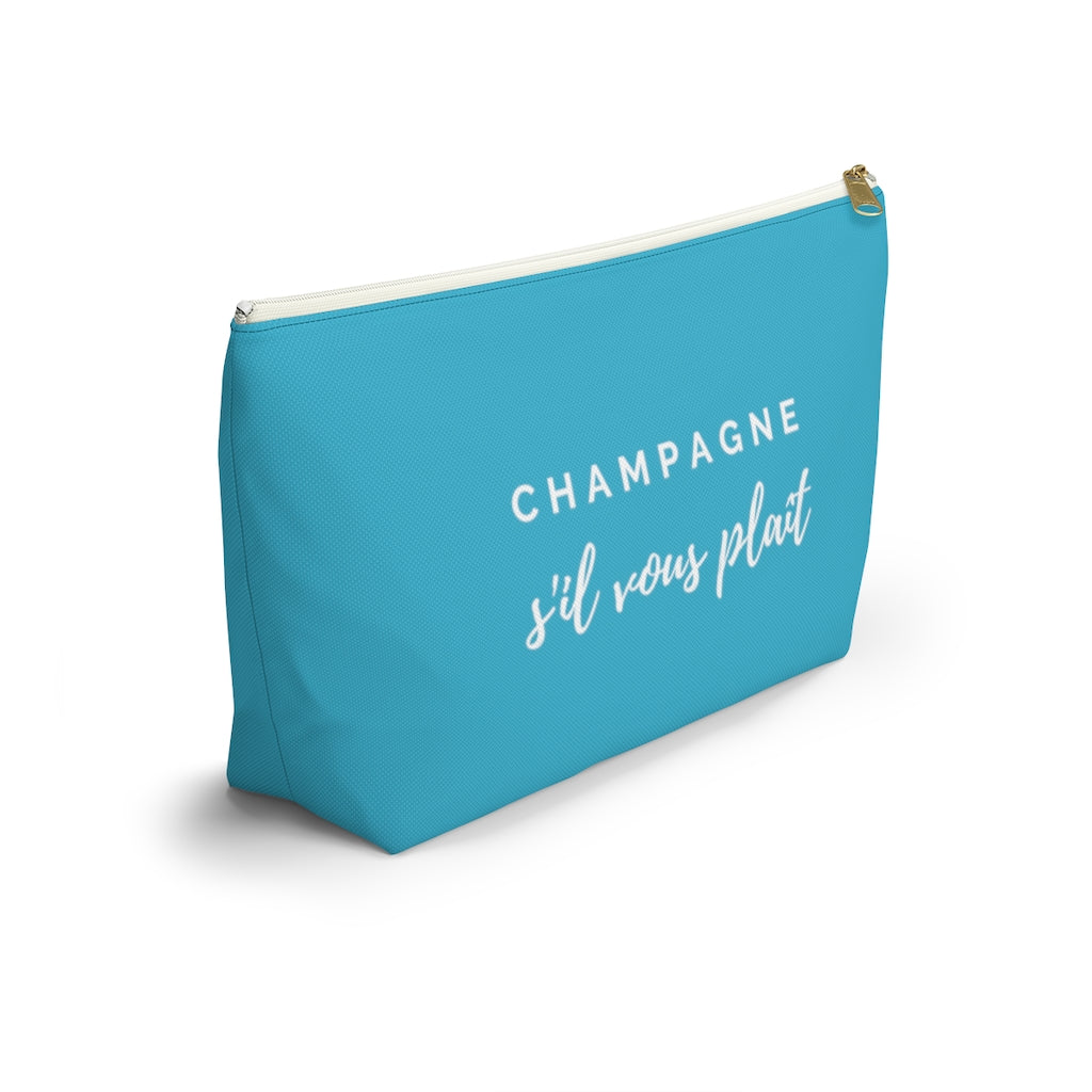 S'il Vous Plaît - Aqua Accessory Pouch w T-bottom - Bubbles Make Me Happy