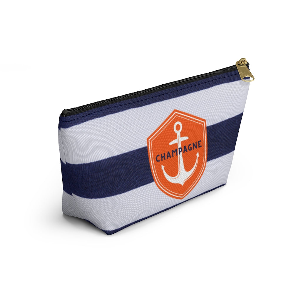 Nautical - Accessory Pouch w T-bottom - Bubbles Make Me Happy