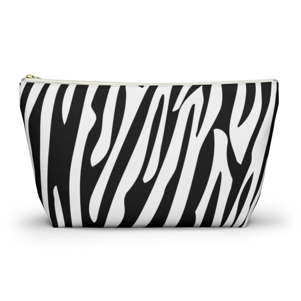 Zebra - Accessory Pouch w T-bottom - Bubbles Make Me Happy