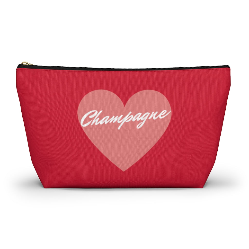 Heart - Accessory Pouch w T-bottom - Bubbles Make Me Happy
