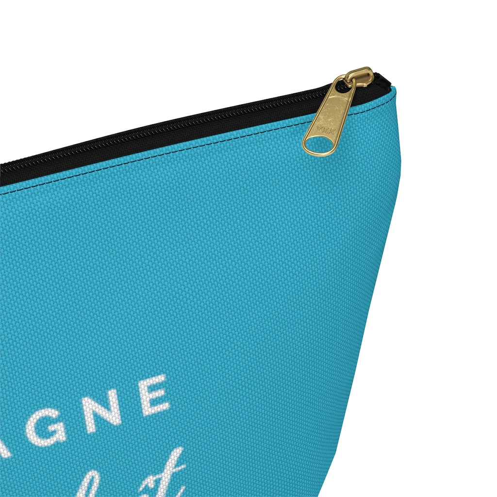 S'il Vous Plaît - Aqua Accessory Pouch w T-bottom - Bubbles Make Me Happy