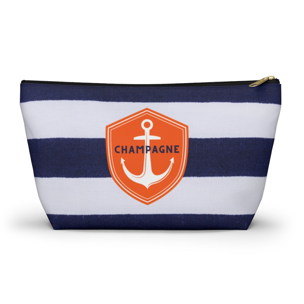 Nautical - Accessory Pouch w T-bottom - Bubbles Make Me Happy