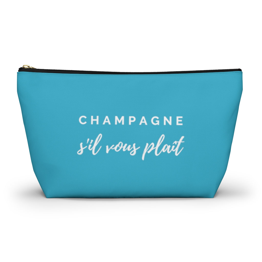 S'il Vous Plaît - Aqua Accessory Pouch w T-bottom - Bubbles Make Me Happy