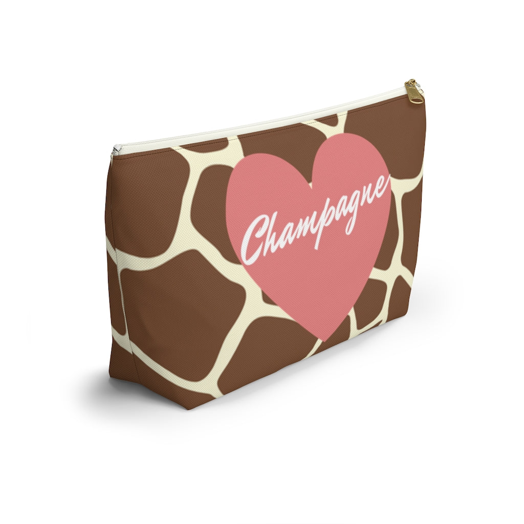 Giraffe - Accessory Pouch w T-bottom - Bubbles Make Me Happy