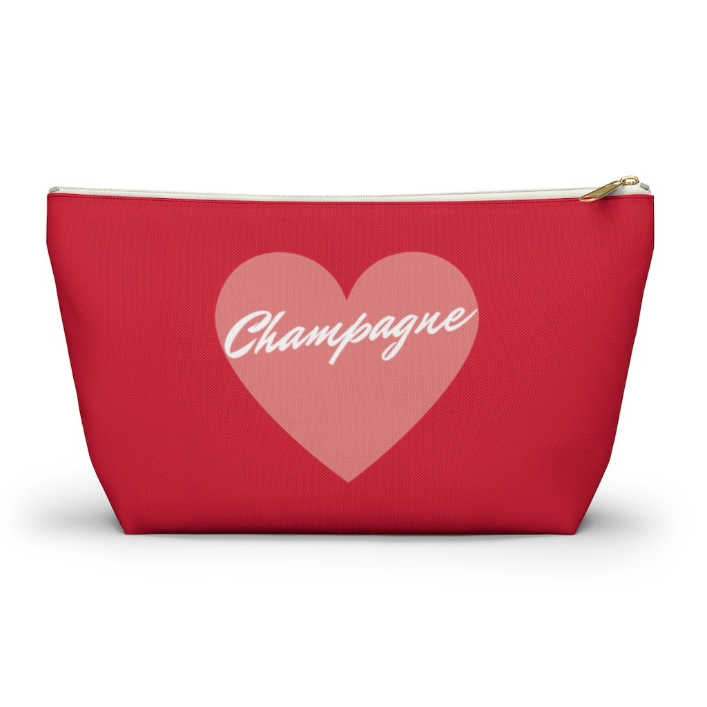 Heart - Accessory Pouch w T-bottom - Bubbles Make Me Happy