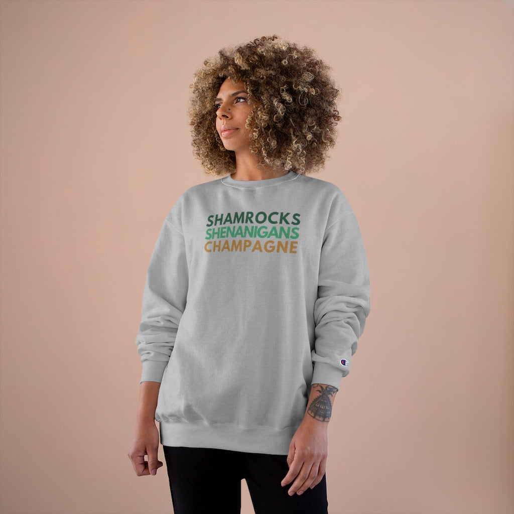 Shamrocks - Champion Unisex Sweatshirt - Bubbles Make Me Happy