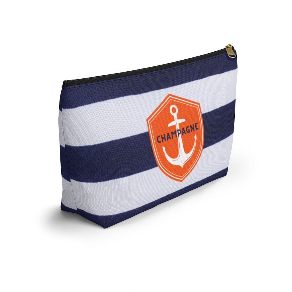 Nautical - Accessory Pouch w T-bottom - Bubbles Make Me Happy
