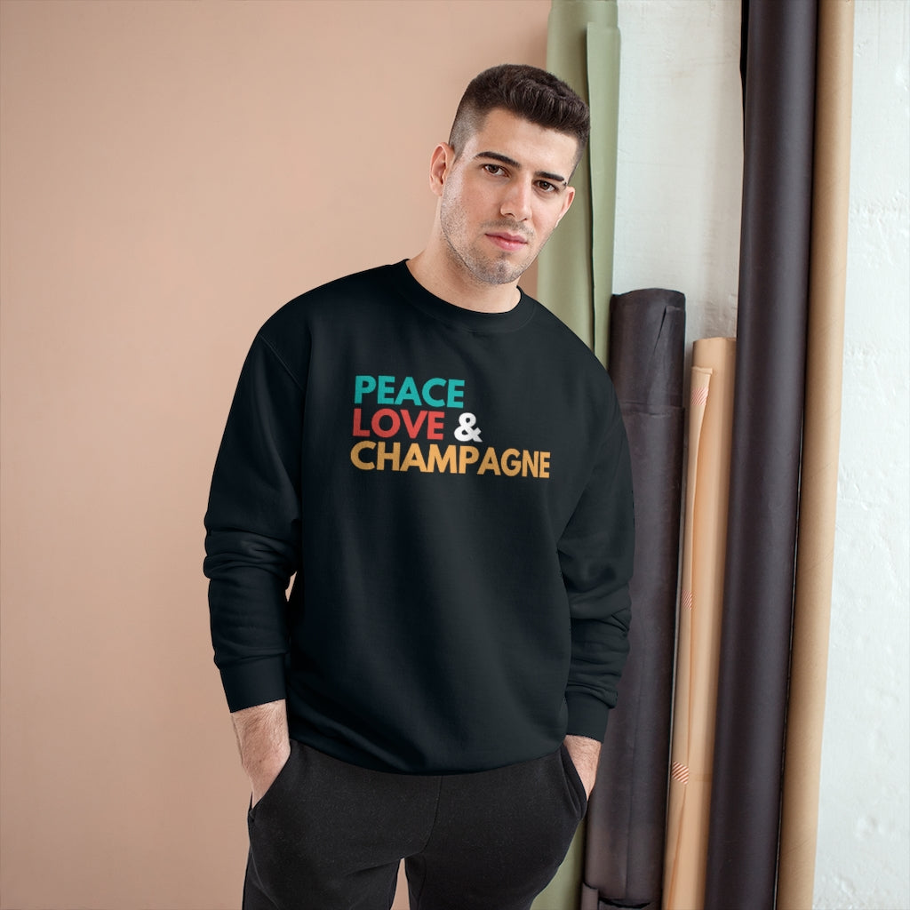 Peace - Champion Unisex Sweatshirt - Bubbles Make Me Happy