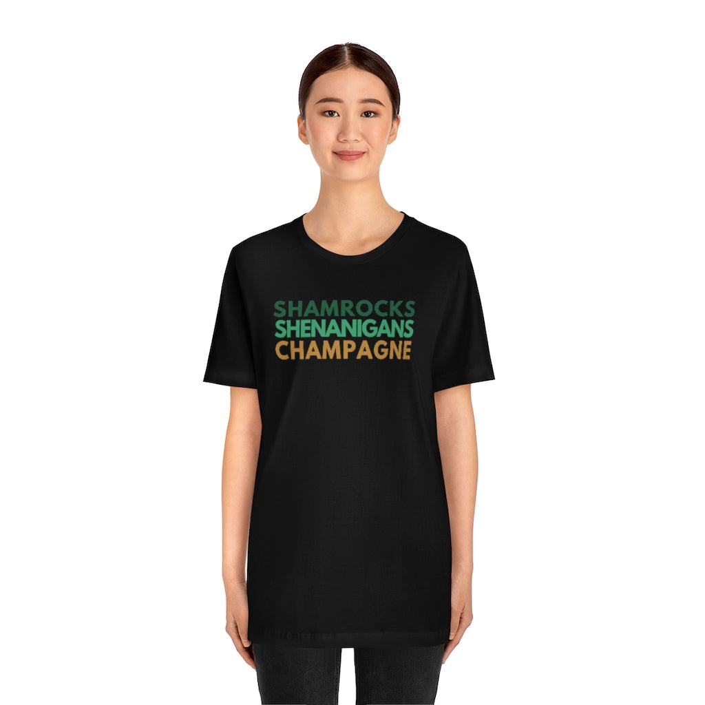 Shamrocks - Unisex Jersey Short Sleeve Tee - Bubbles Make Me Happy