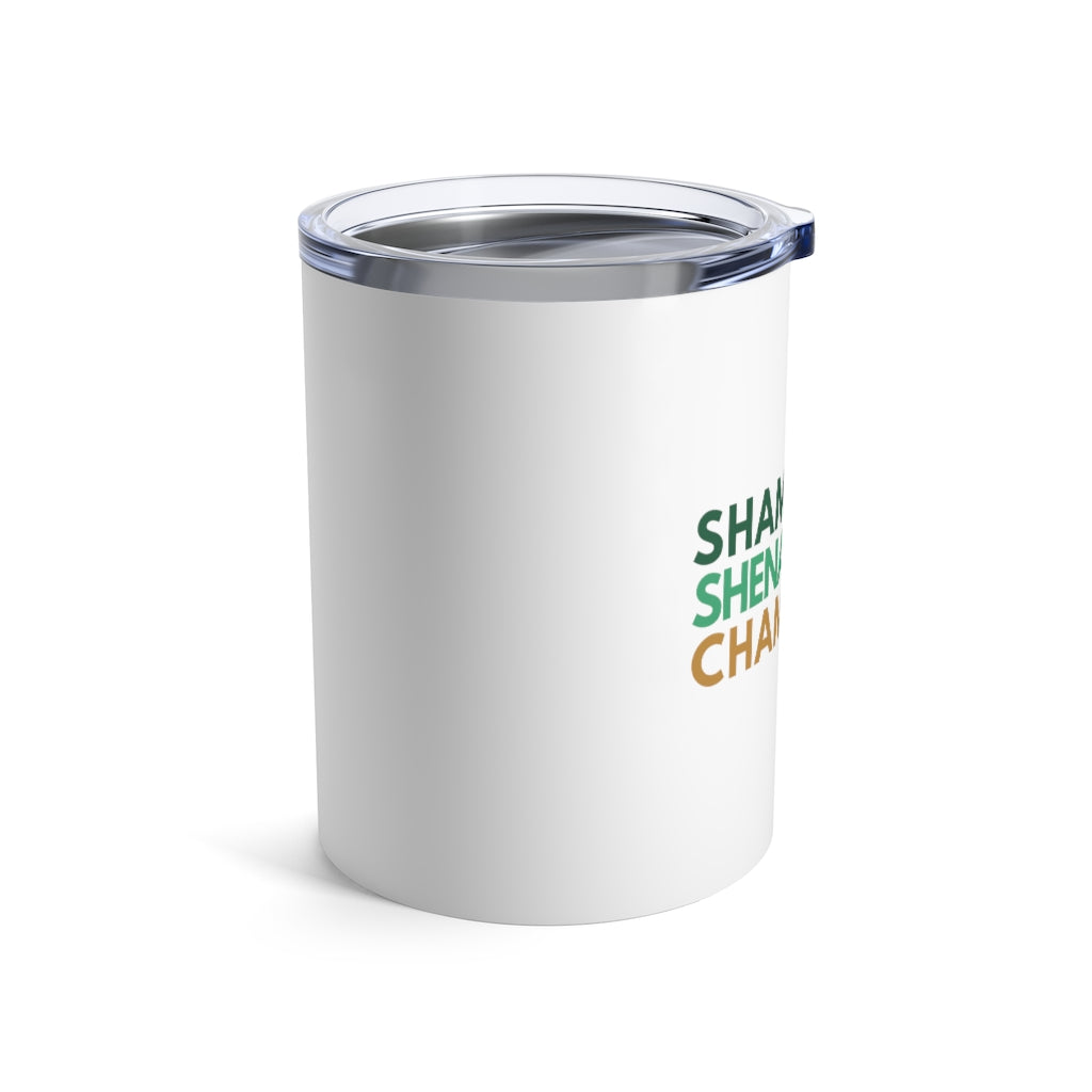 Shamrocks - White Tumbler 10oz - Bubbles Make Me Happy