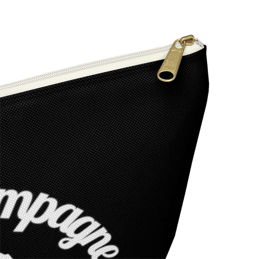 Aloha - Black Accessory Pouch w T-bottom - Bubbles Make Me Happy
