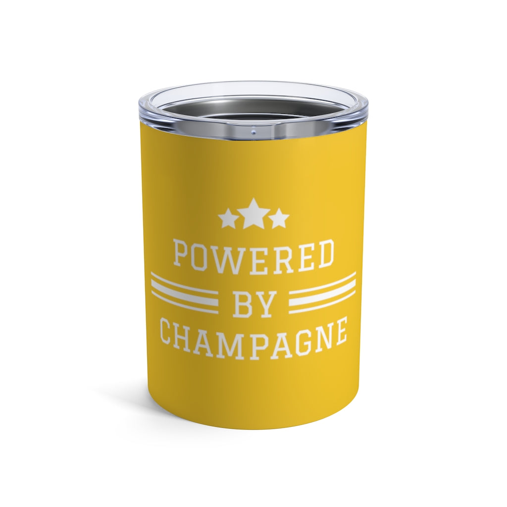 Powered - Yellow Tumbler 10oz - Bubbles Make Me Happy