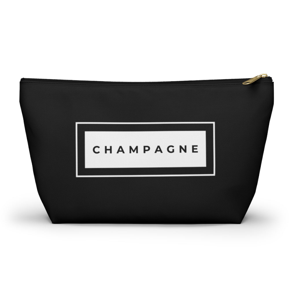 Champagne Classic - Accessory Pouch w T-bottom - Bubbles Make Me Happy