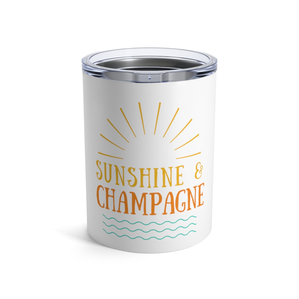 Sun - White Tumbler 10oz - Bubbles Make Me Happy