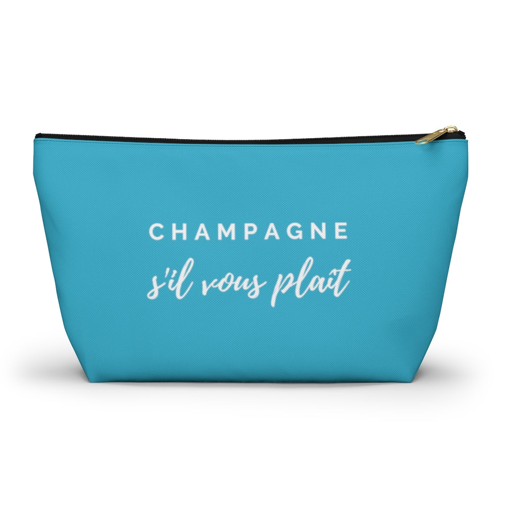 S'il Vous Plaît - Aqua Accessory Pouch w T-bottom - Bubbles Make Me Happy