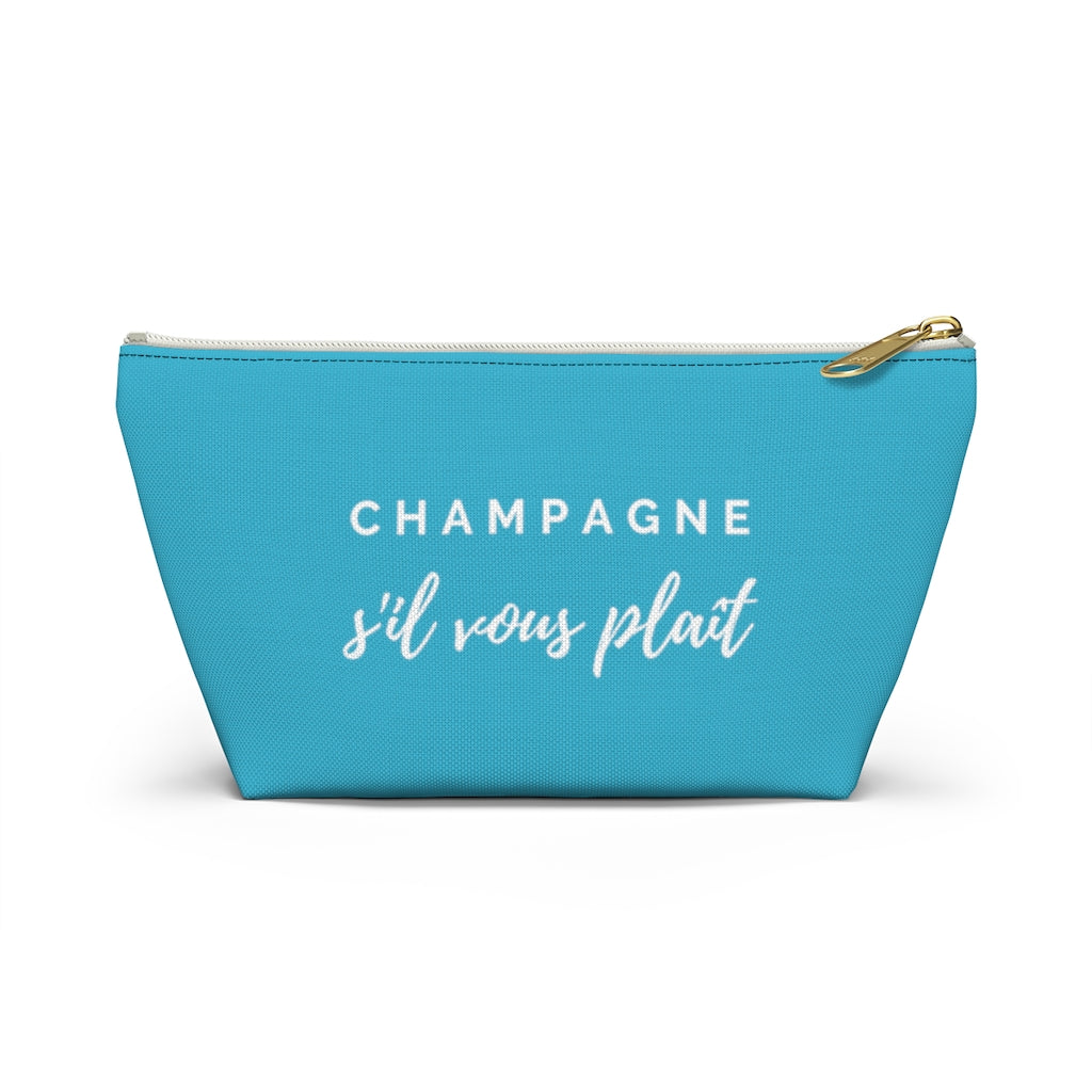 S'il Vous Plaît - Aqua Accessory Pouch w T-bottom - Bubbles Make Me Happy