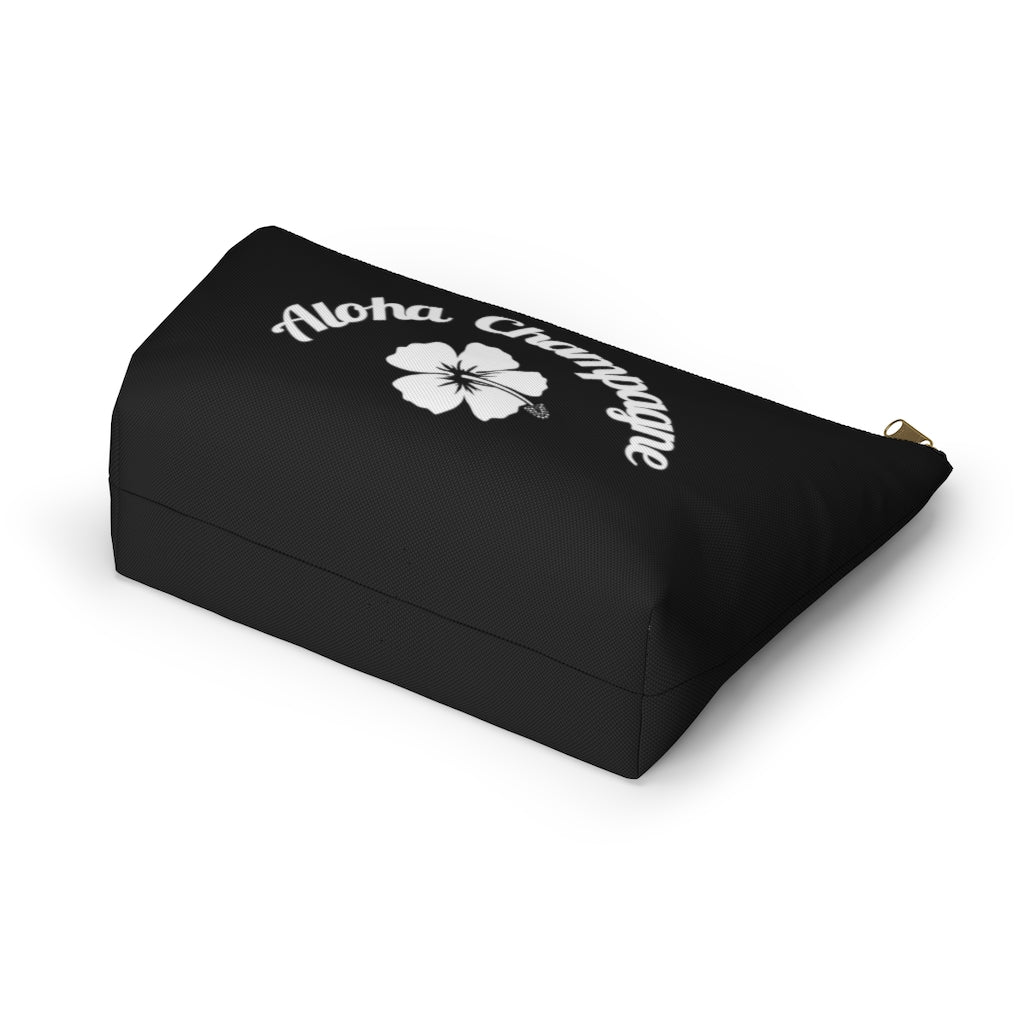 Aloha - Black Accessory Pouch w T-bottom - Bubbles Make Me Happy