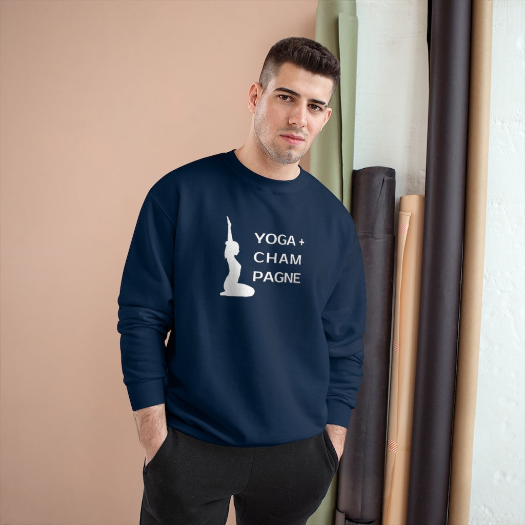 Yoga Pose - Champion Unisex Sweatshirt - Bubbles Make Me Happy
